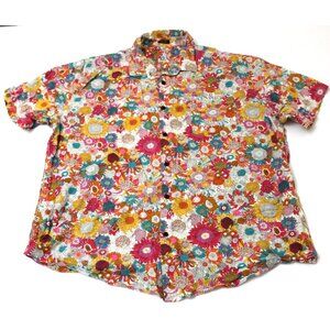 Coofandy Men's Coloring Book Style Button Down Shirt Size XXL